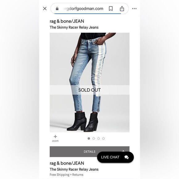 Rag & Bone the skinny racer relay jeans - Picture 4 of 4